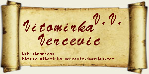 Vitomirka Verčević vizit kartica